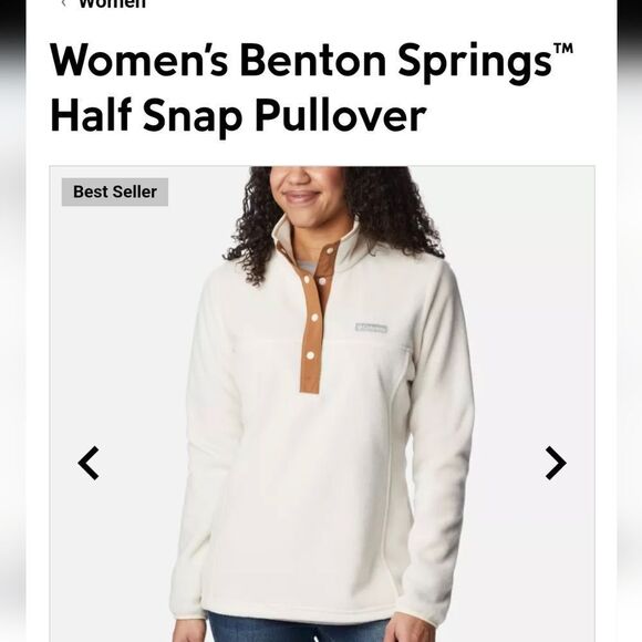 Columbia Benton Springs Half Snap Pullover LARGE NWT - Picture 1 of 15